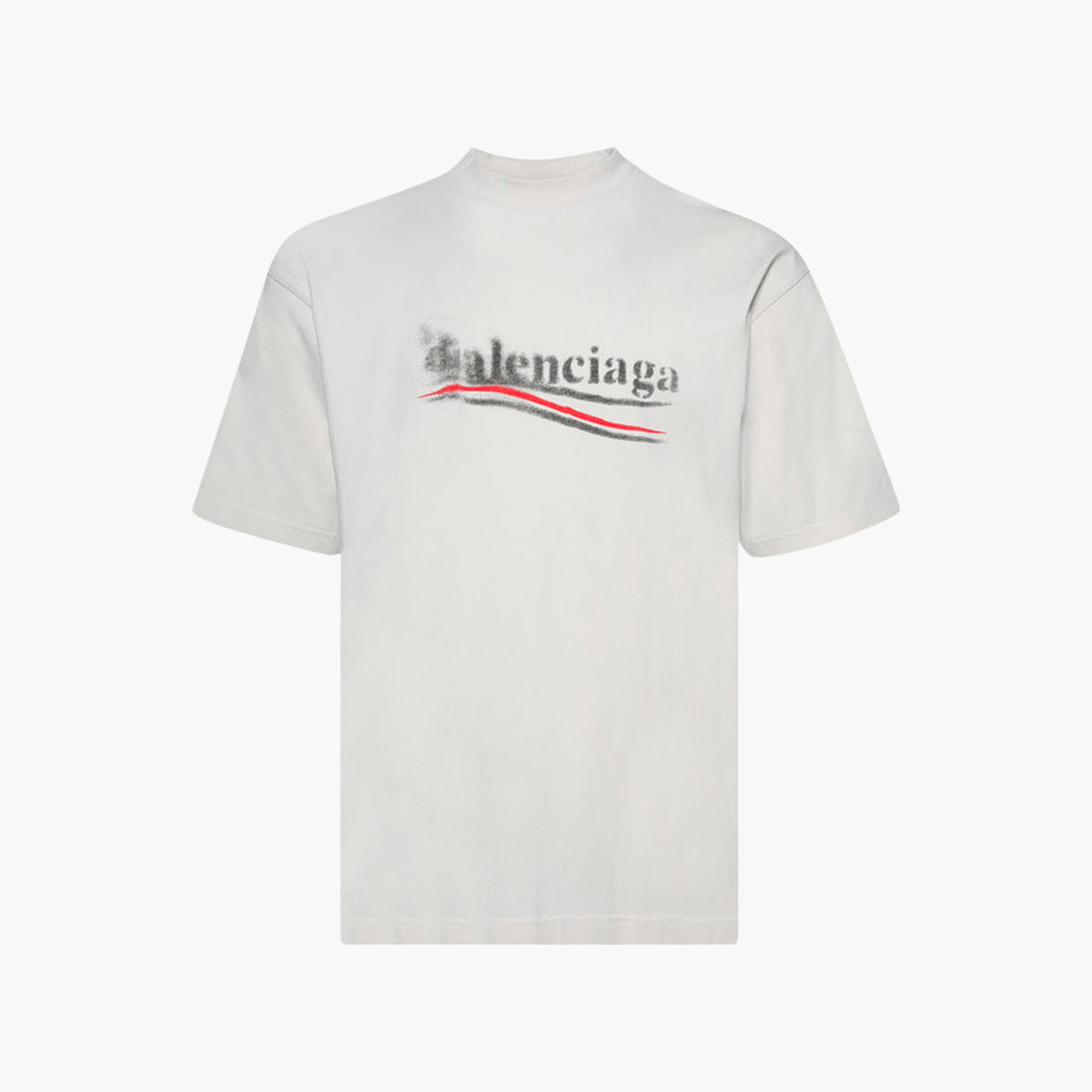 Balenciaga T-Shirt Political Campaign Pochoir Beige