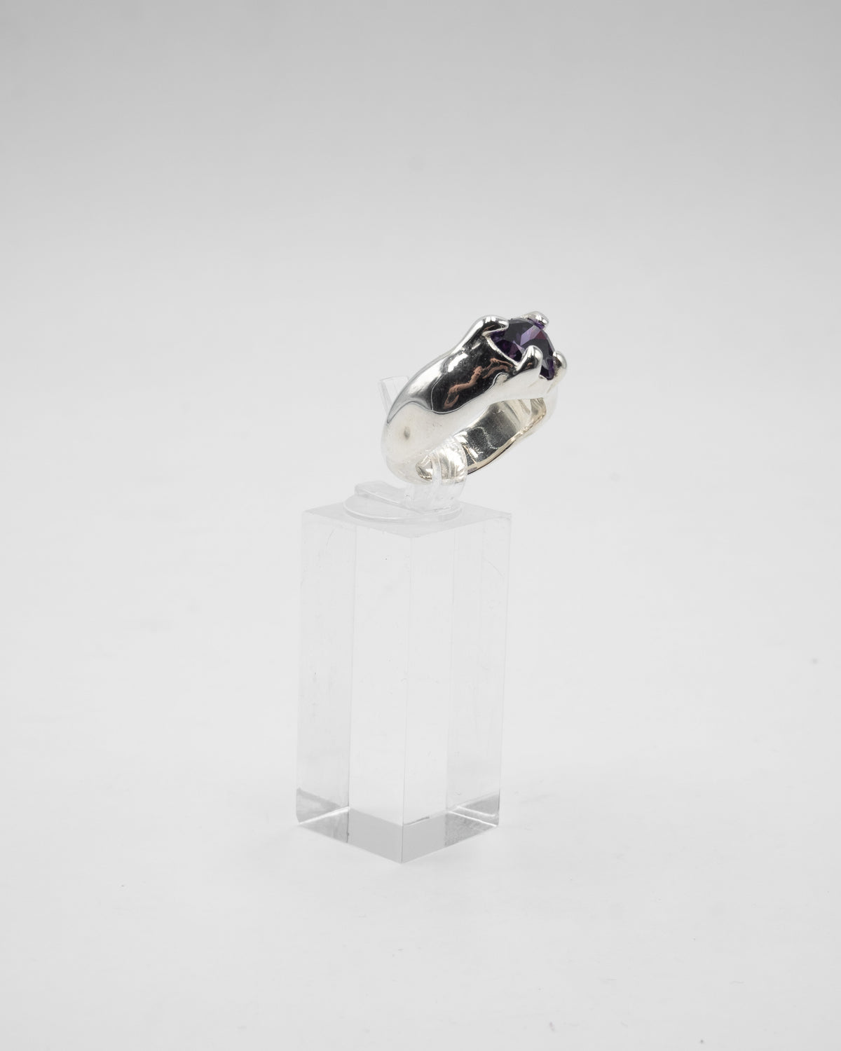Blinggs Bague Heart - Argent 925 - Zircon Améthyste