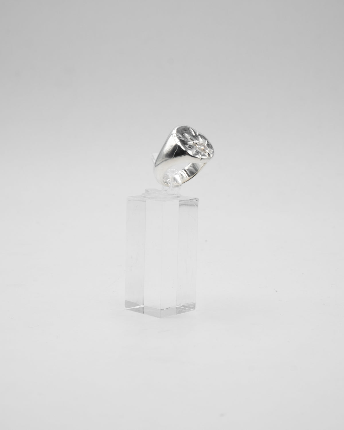 Blinggs Bague Round Pillow - Argent 925 - Zircon Blanc