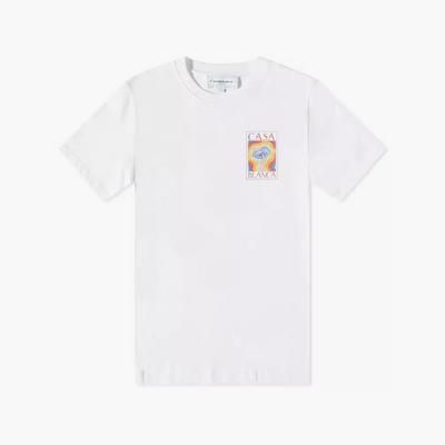 Casablanca T-Shirt Mind Vibrations Blanc