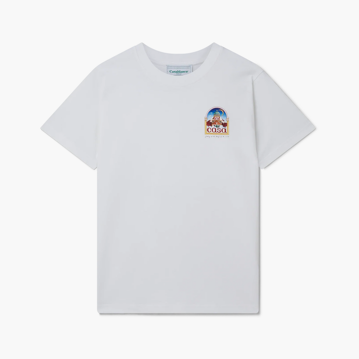 Casablanca T-Shirt Vue De L'Arche Blanc