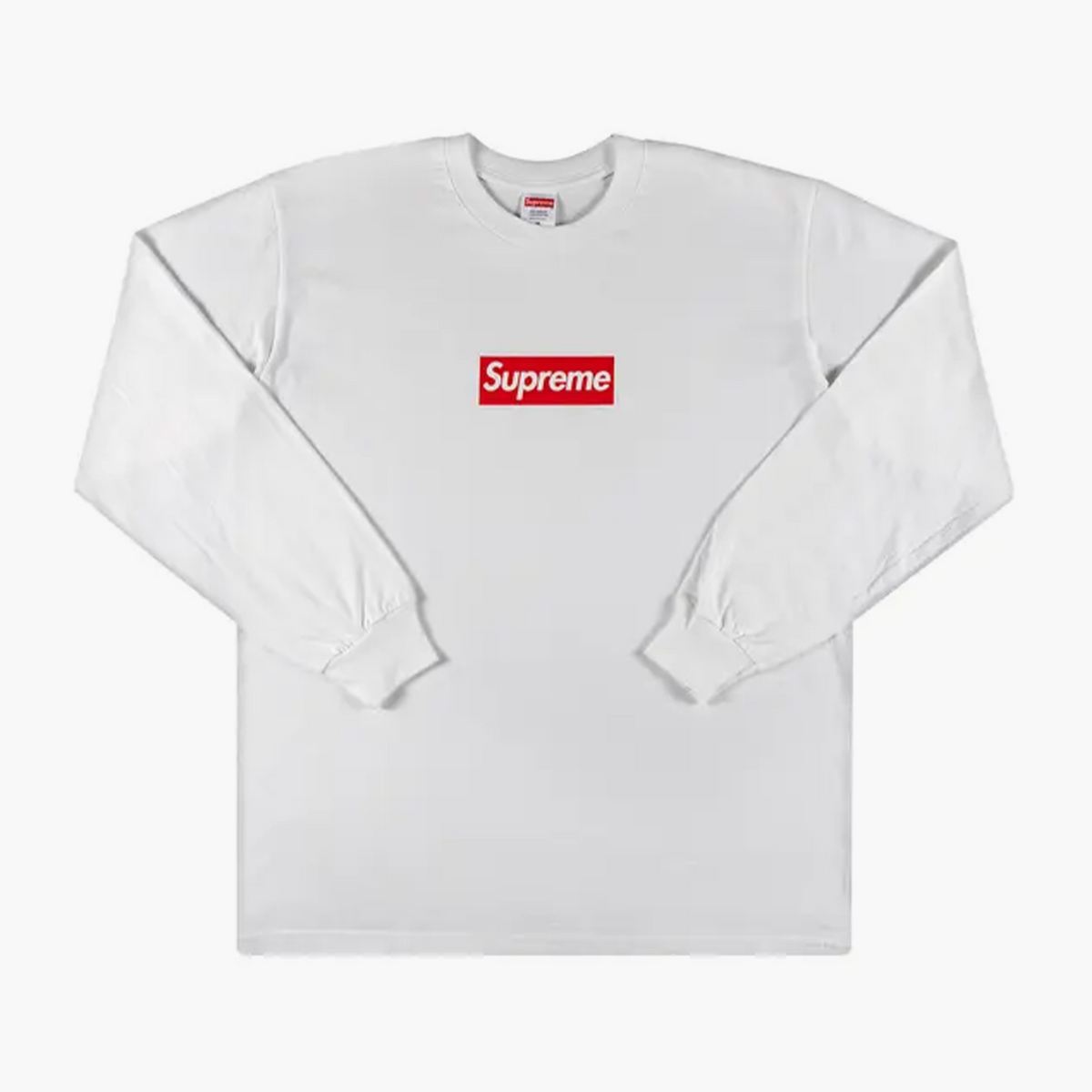 Supreme T-Shirt Manches Longues Box Logo Blanc
