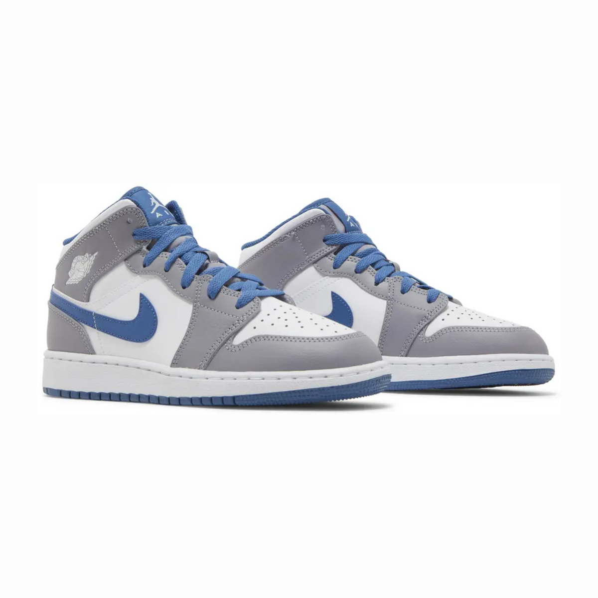 Air Jordan 1 Mid True Blue Cement