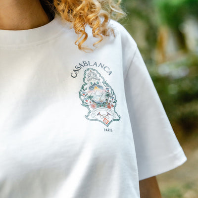 Casablanca T Shirt Hotel Emblem White