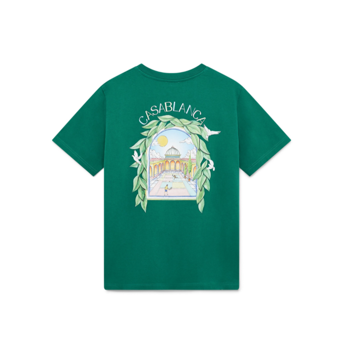Casablanca T-shirt L'Arche de Tennis Vert