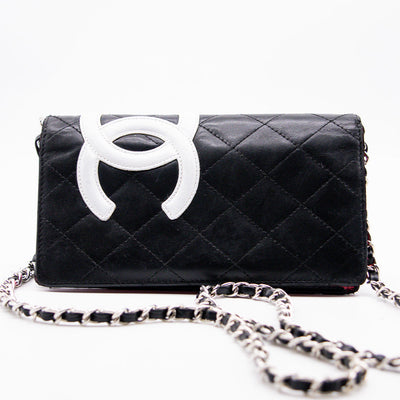 Chanel Portefeuille Noir Rose