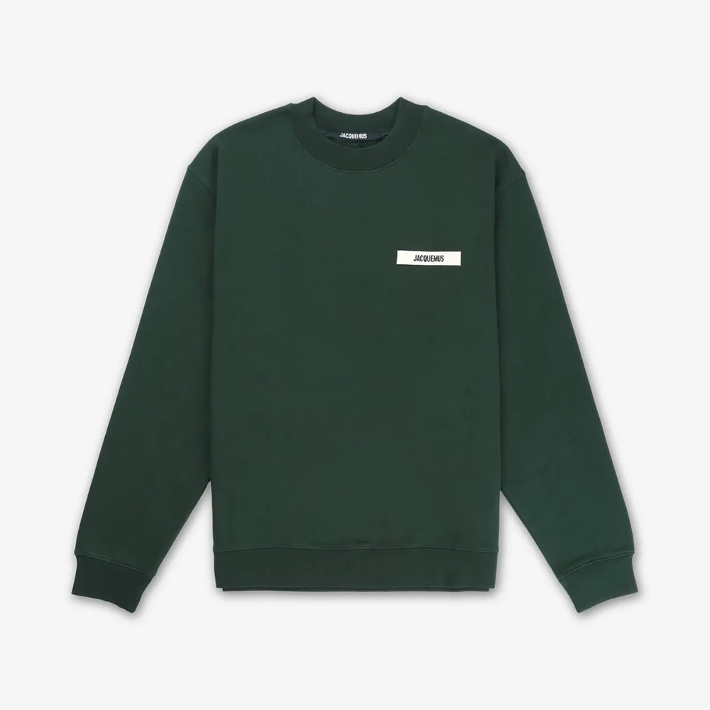 Jacquemus Le Sweatshirt Gros Grain Vert Foncé