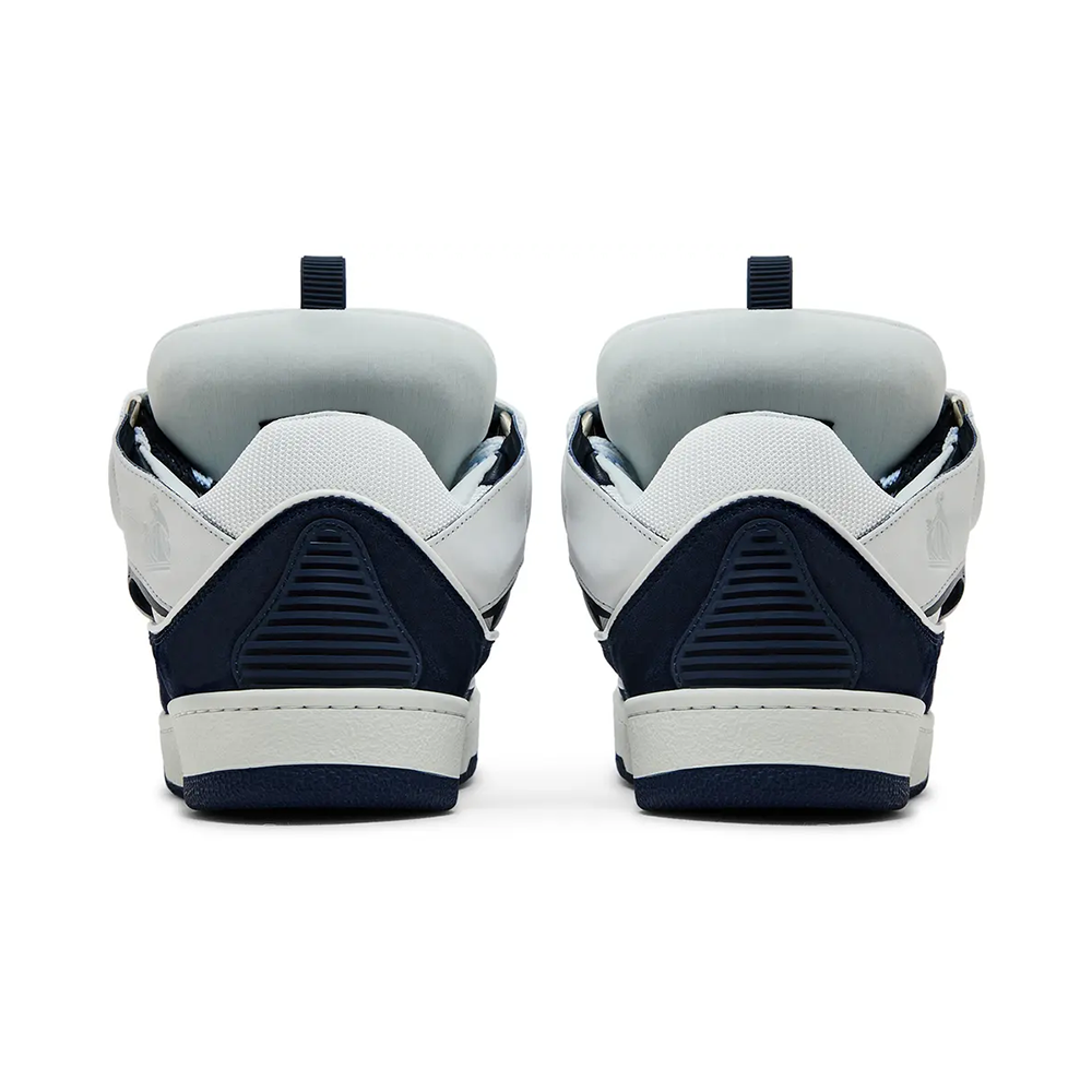 Lanvin Curb Sneakers White Navy Blue