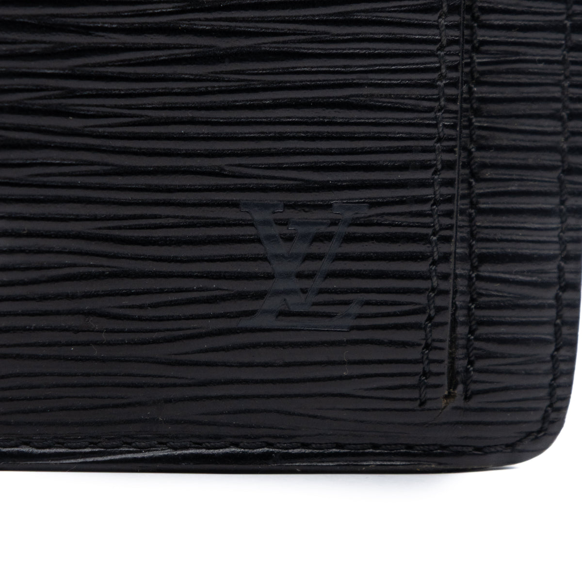 Louis Vuitton Sac Sellier Pochette avec Dragonne Cuir Epi Noir