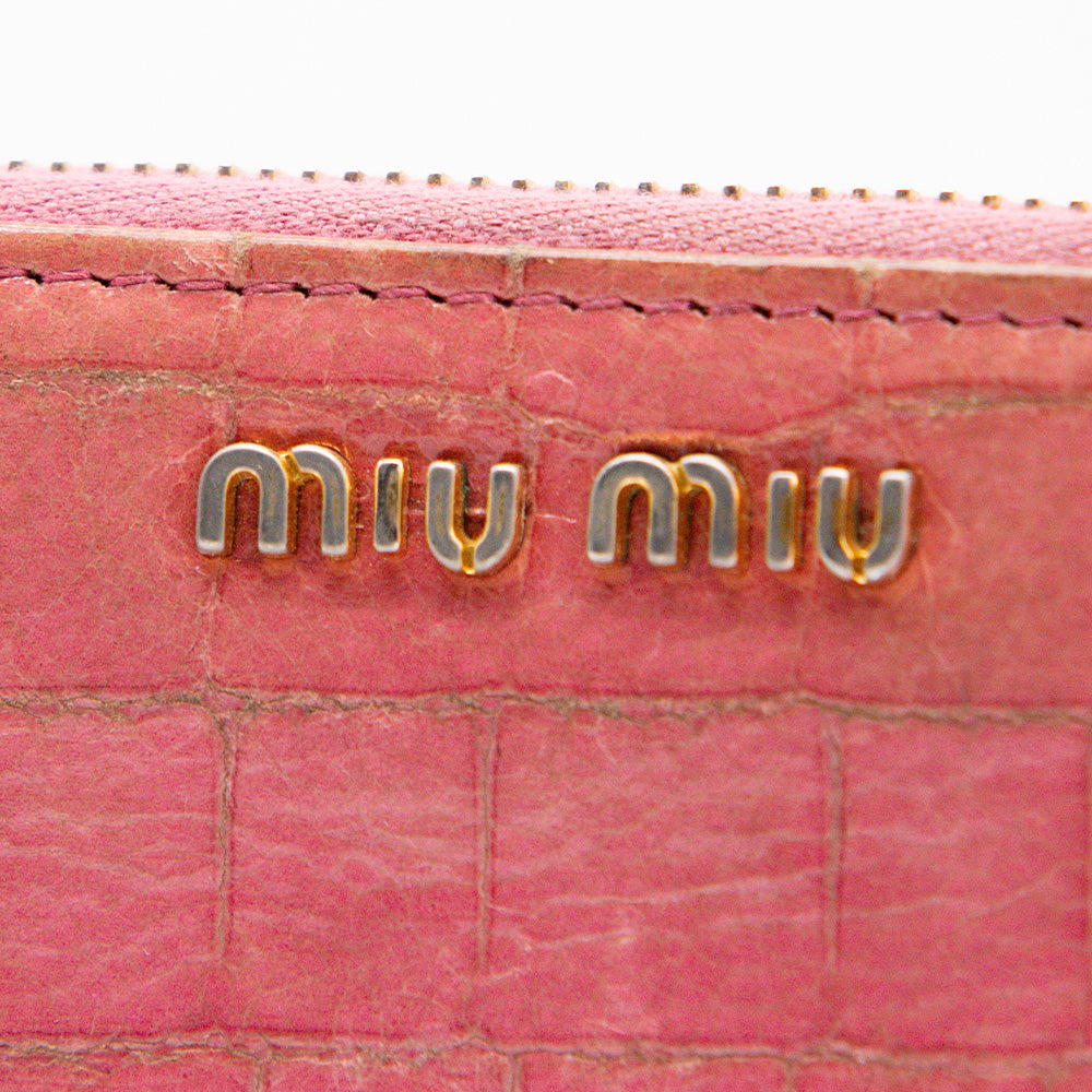 Miu Miu Portefeuille Cuir Rose