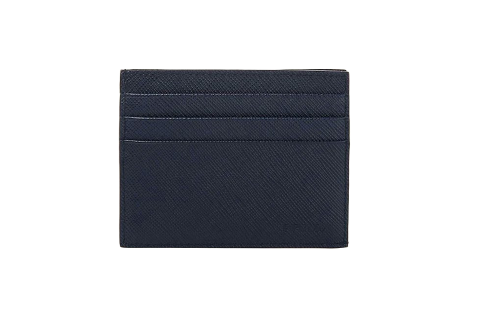 Prada Porte Cartes Bifold Saffiano Leather Marine