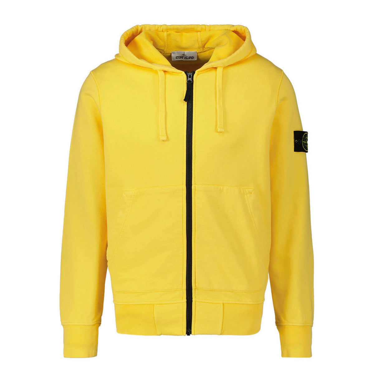 Stone Island Zip Hoodie - Yellow