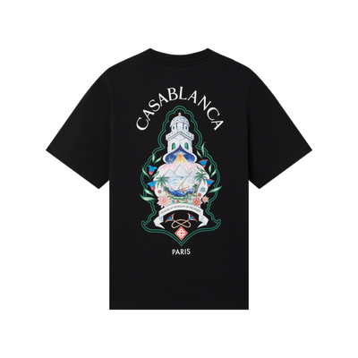 Casablanca T Shirt Hotel Emblem Black