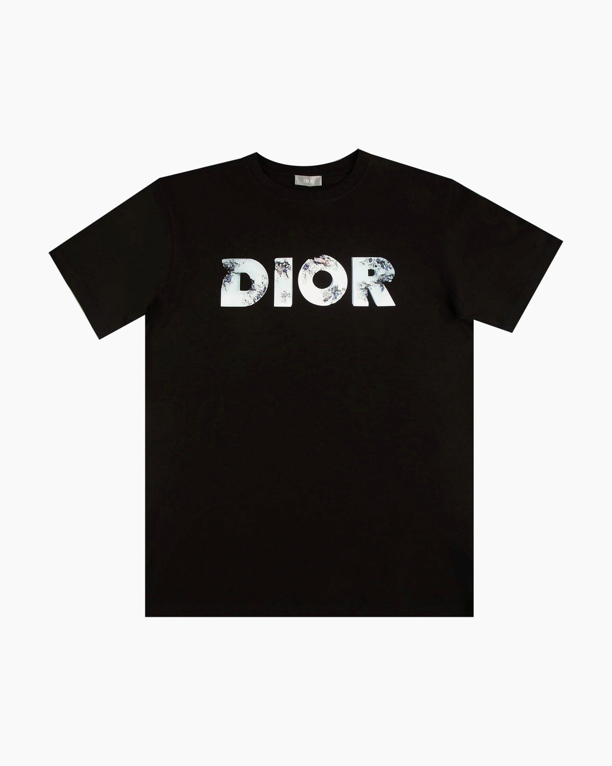 Dior T-Shirt - Dior X Daniel Arsham Eroded Logo 3D Print - Black