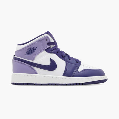 Air Jordan 1 Mid White Sky J Purple
