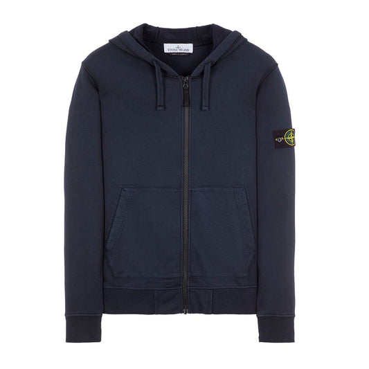 Stone Island Zip Hoodie - Blue