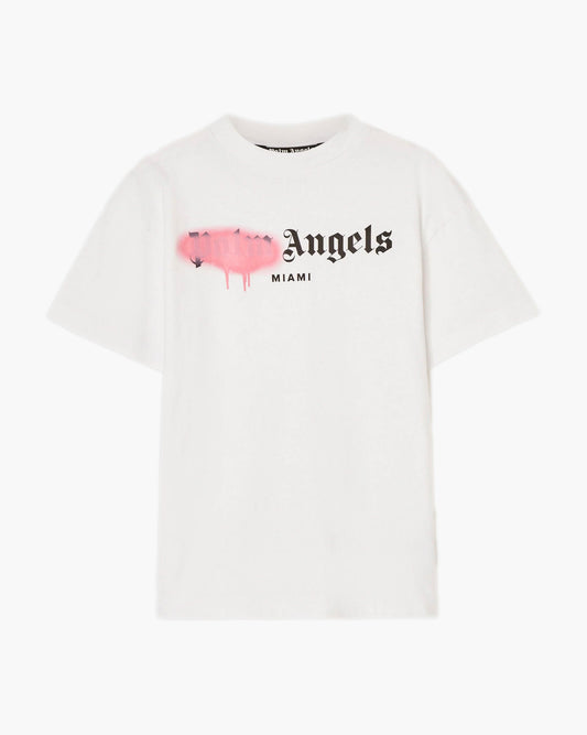 Palm Angels Miami sprayed tee saumon