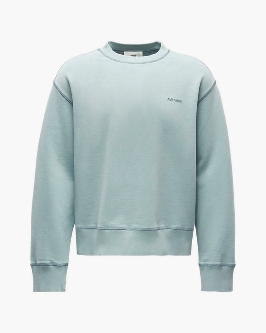 AMI Paris FADE OUT CREWNECK Bleu