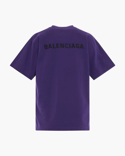 Balenciaga T-Shirt a Logo Violet