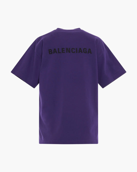 Balenciaga T-Shirt a Logo Violet