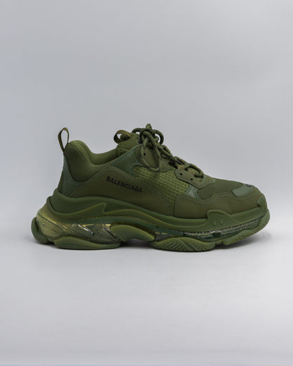 Balenciaga Triple S Clear Sole Dark Green