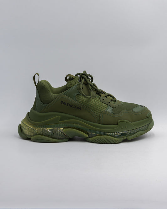 Balenciaga Triple S Clear Sole Dark Green