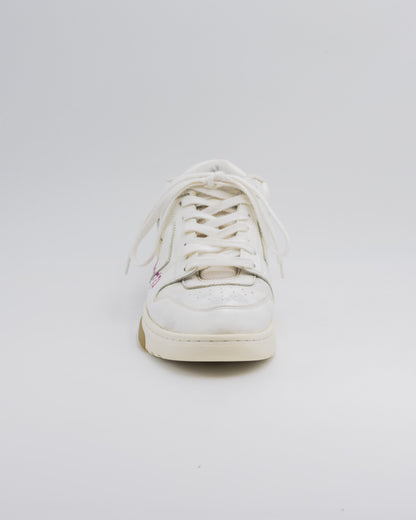 Off-White Out Of Office "Ooo" Logo White, Fuchsia Low Top Sneakers