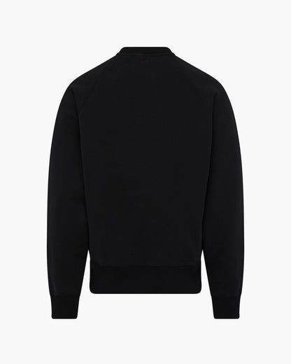 Ami Paris Pull Noir Col Rond Ami de Coeur Noir