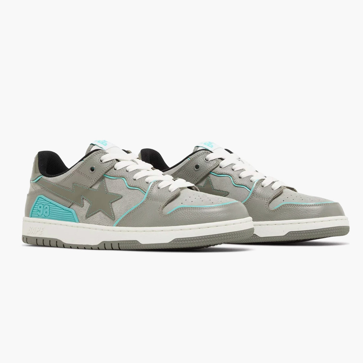 A Bathing Ape Bape SK8STA Grey Turquoise 2022