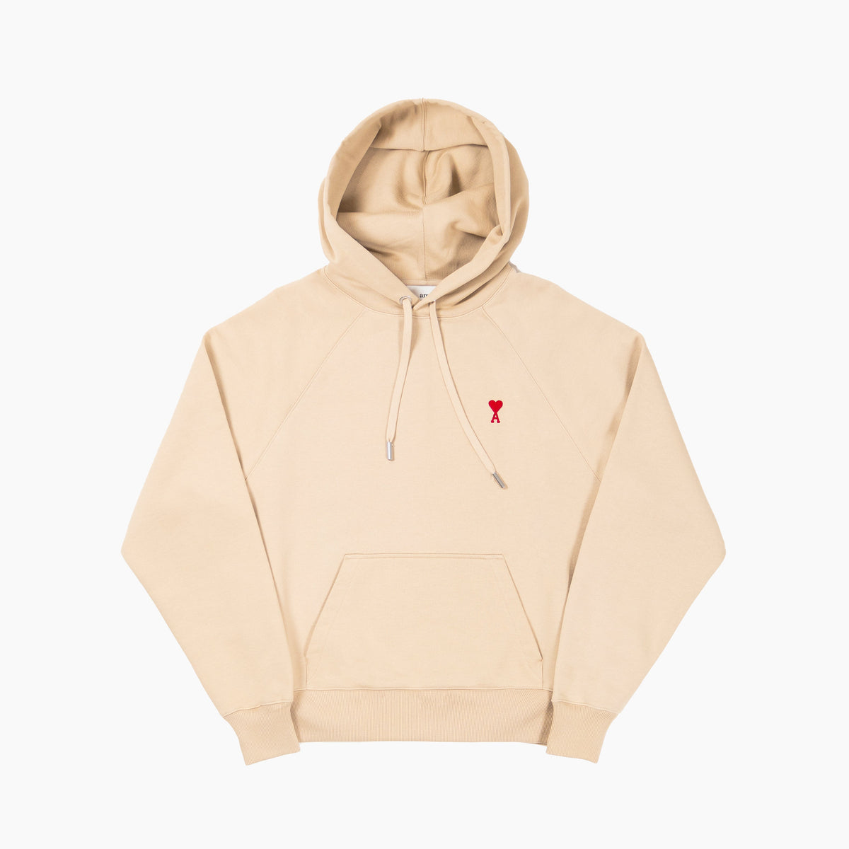Ami Paris Hoodie Ami de Coeur Rouge Beige