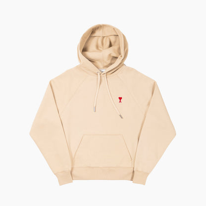 Ami Paris Hoodie Ami de Coeur Rouge Beige