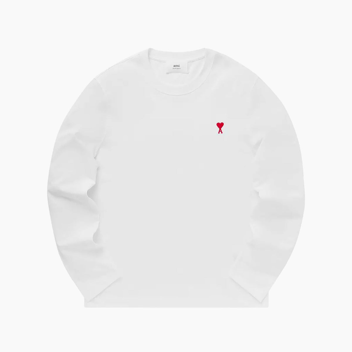 Ami Paris T-shirt manches longues Ami de Coeur Rouge Blanc