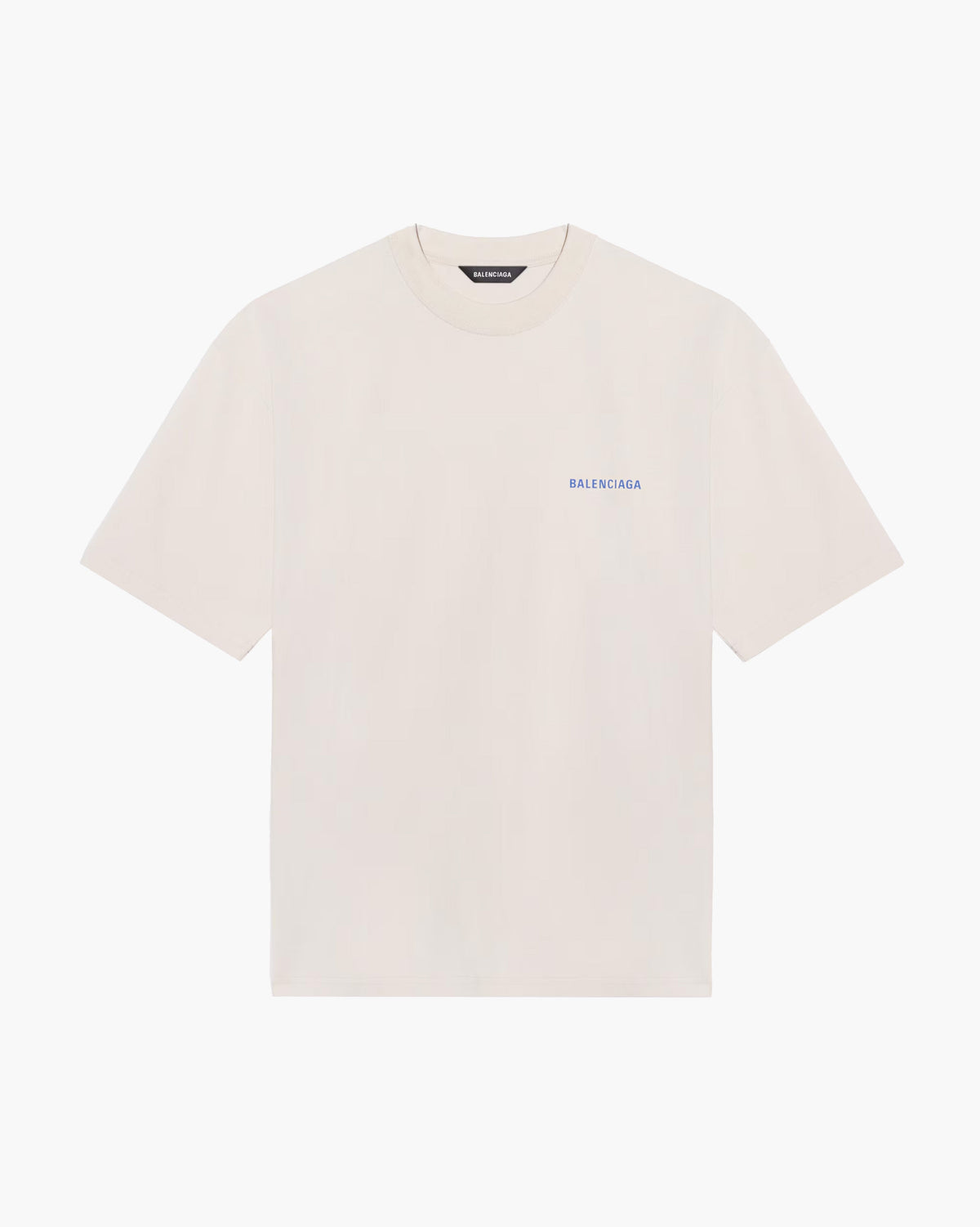 Balenciaga T-Shirt Back Logo Crème