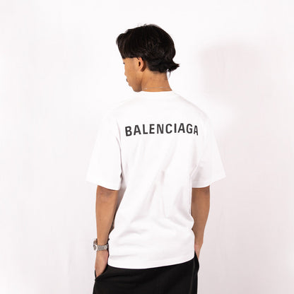 Balenciaga T-Shirt Back Logo Blanc