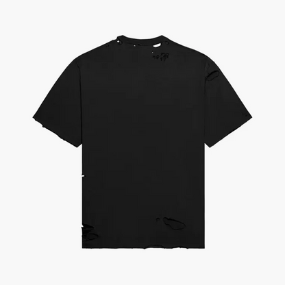 Balenciaga T-Shirt Destroyed Flatground Noir