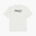 Balenciaga T-Shirt Political Campaign Brodé Crème