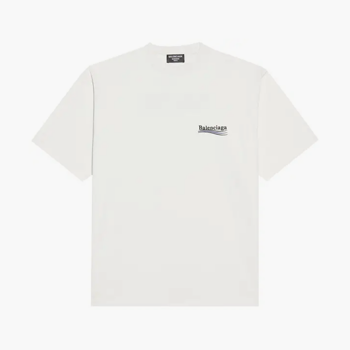 Balenciaga T-Shirt Political Campaign Brodé Crème