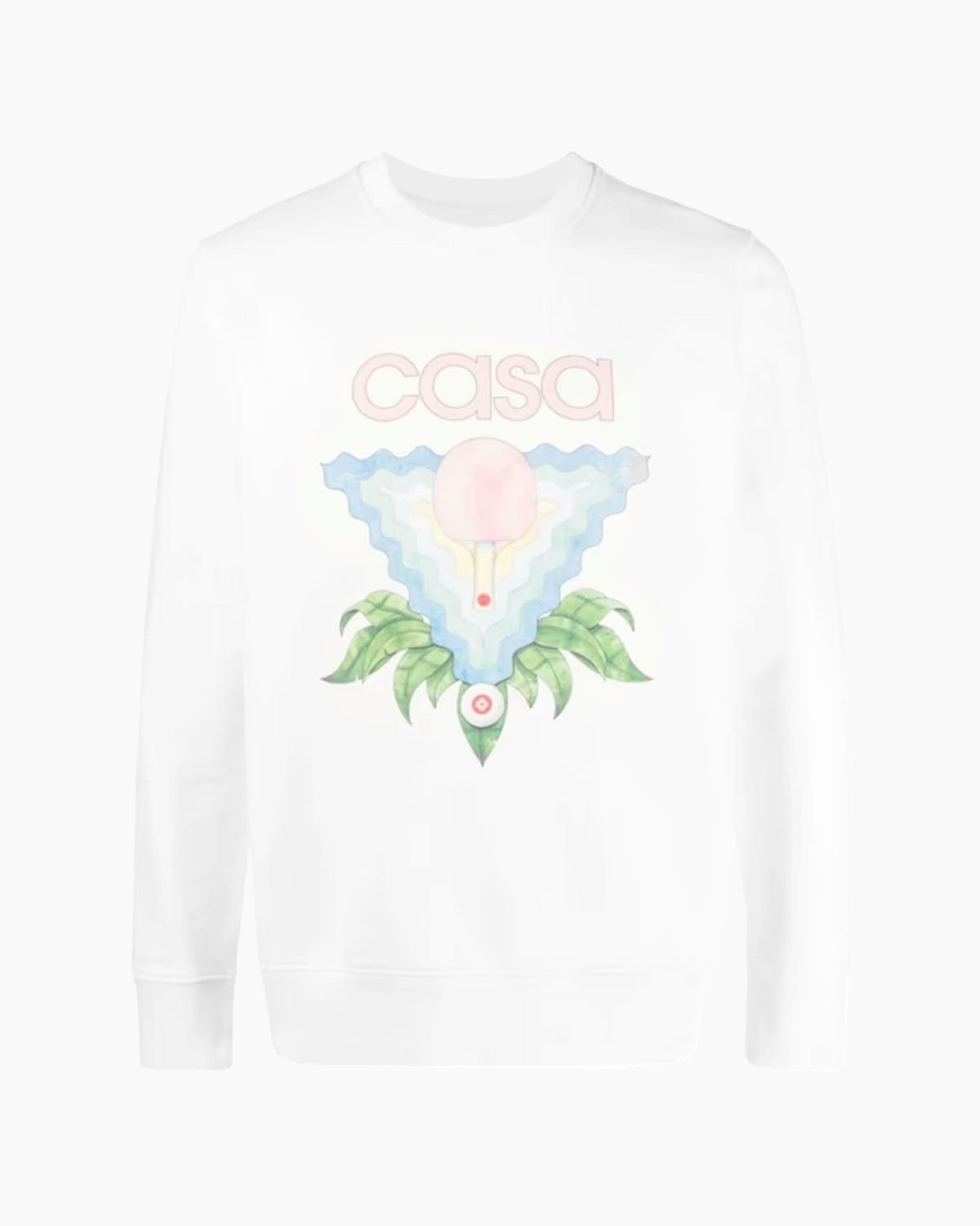 Casablanca Sweatshirt Memphis Icon Crewneck Blanc