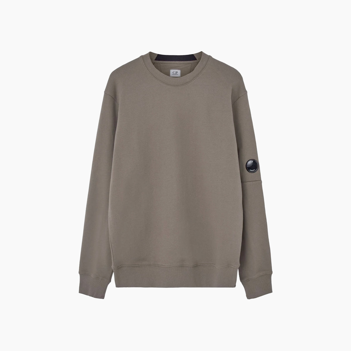 CP Company Crewneck - Diagonal Raised Fleece - Kaki