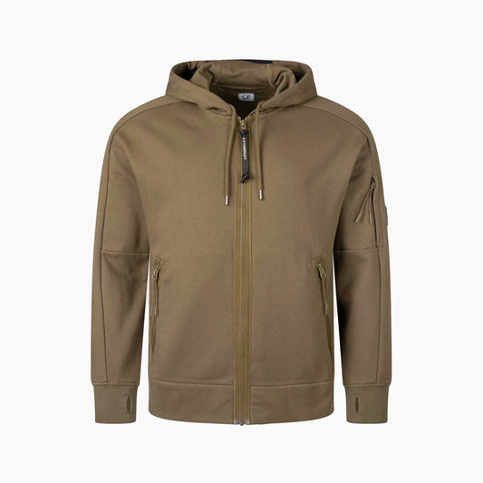 CP Company Hoodie Zip Vert Kaki