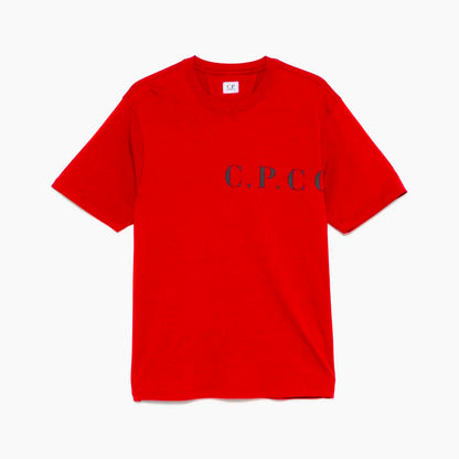 CP Company T-Shirt Logo Noir Rouge