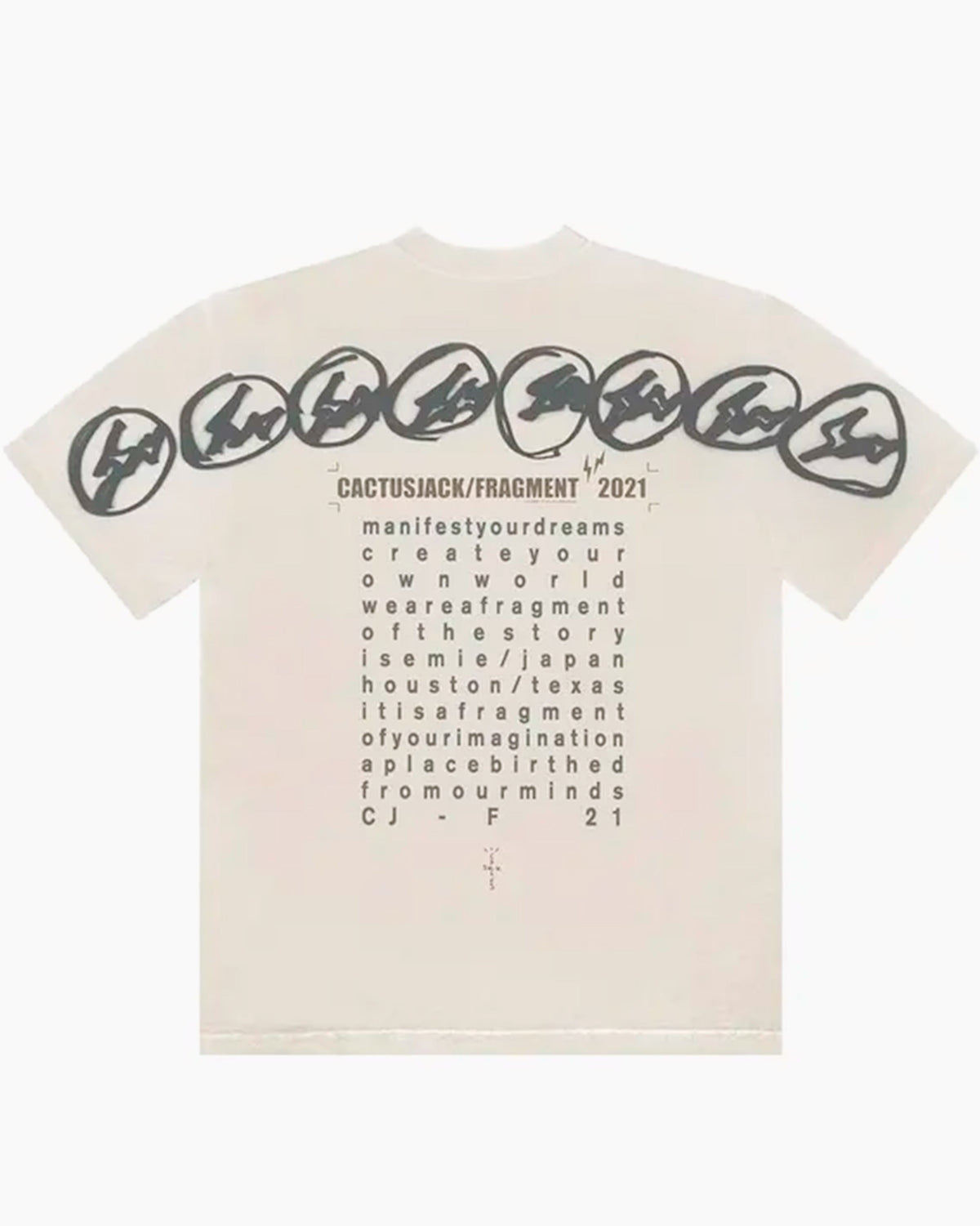 Cactus Jack by Travis Scott  T-Shirt - For Fragment Manifest - Blanc