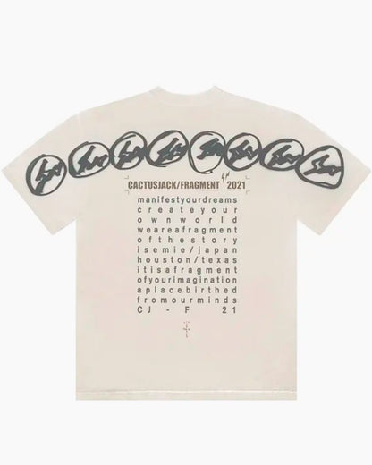 Cactus Jack by Travis Scott  T-Shirt - For Fragment Manifest - Blanc