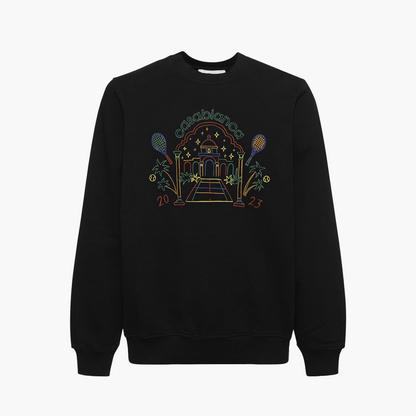 Casablanca Sweatshirt Rainbow Crayon Temple Noir