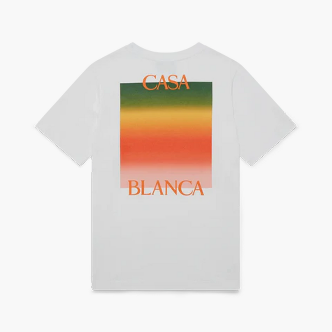 Casablanca T-Shirt Gradient Logo Blanc