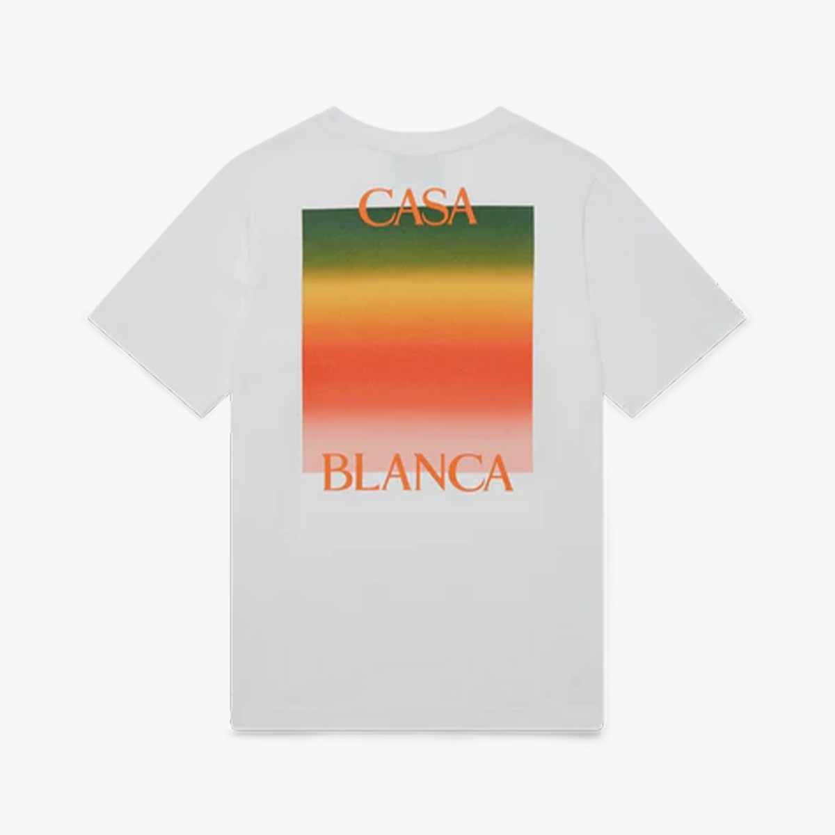 Casablanca T-Shirt Gradient Logo Blanc