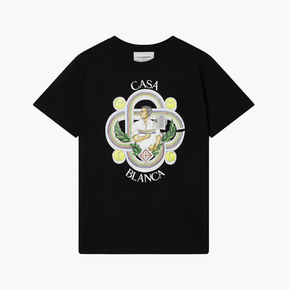 Casablanca T-Shirt Le Joueur Noir