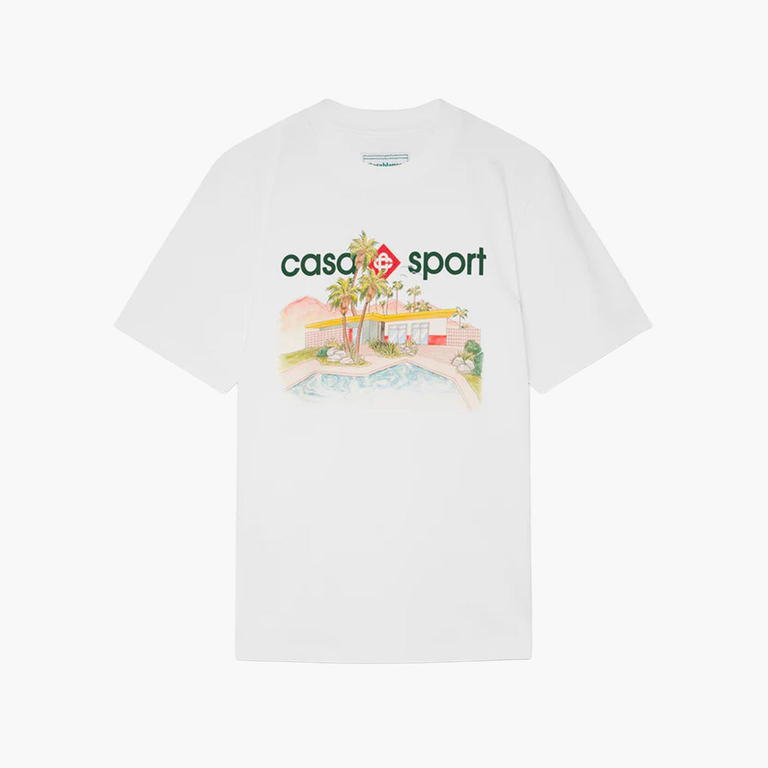 Casablanca T-Shirt Poolside Blanc