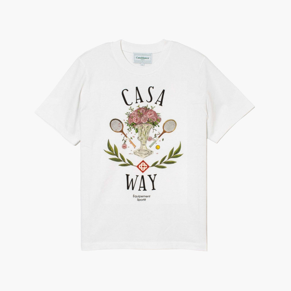 Casablanca T-Shirt Tennis Club Way Blanc