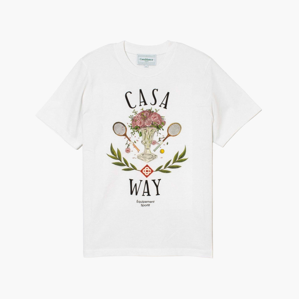 Casablanca T-Shirt Tennis Club Way Blanc